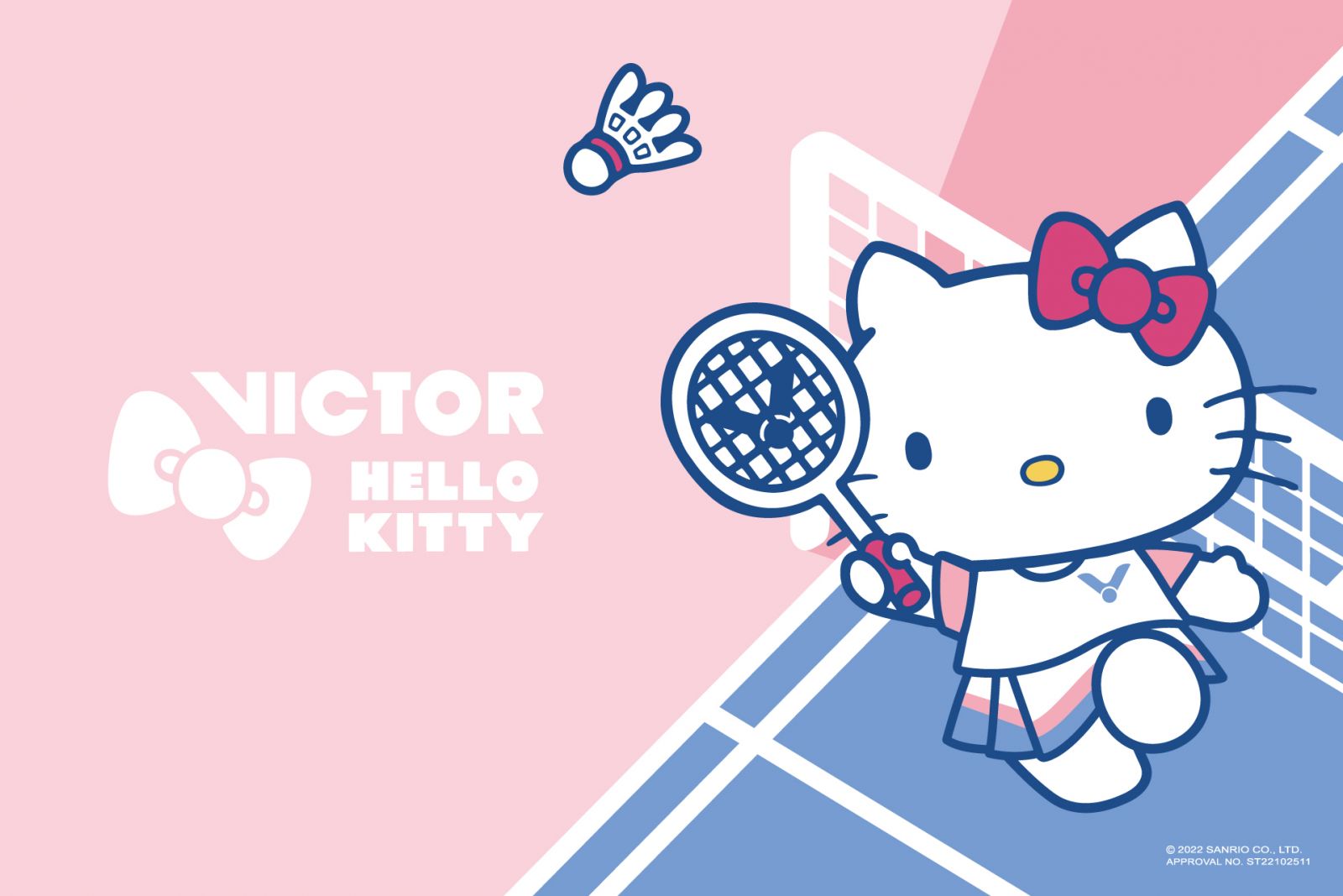 VICTOR X HELLO KITTYコラボシリーズ 冬シーズンに心暖まる発売 キュートでスポーティーなバドミントン用品 コートでたっぷりふりまく萌えの魅力  - バドミントン Badminton｜ビクタースポーツ VICTOR Sports